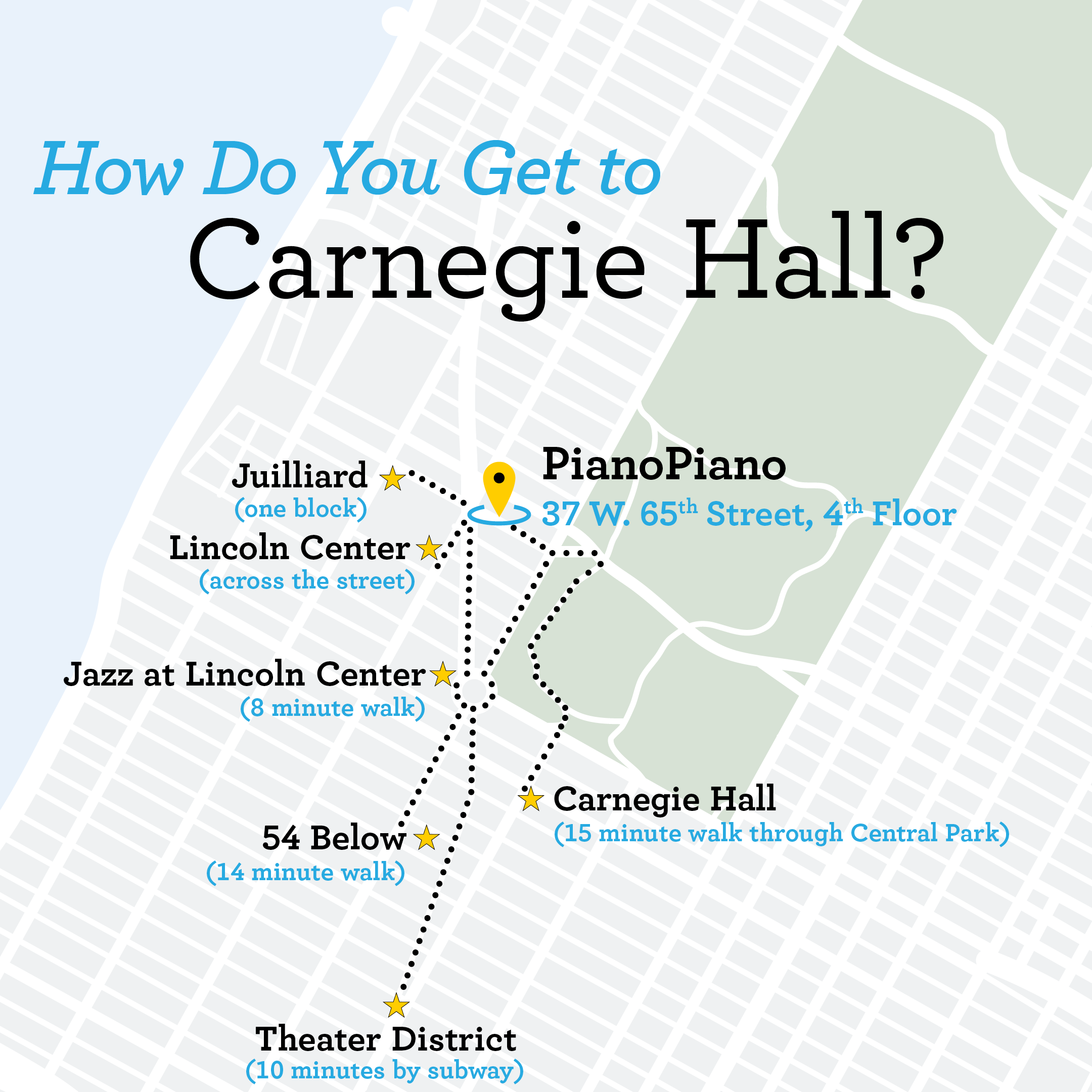 Map to PianoPiano Rehearsal Studios